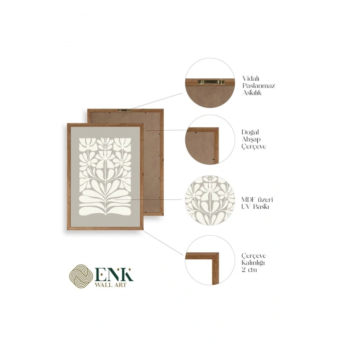 Desen Ahşap Çerçeveli Tablo 23 x 30