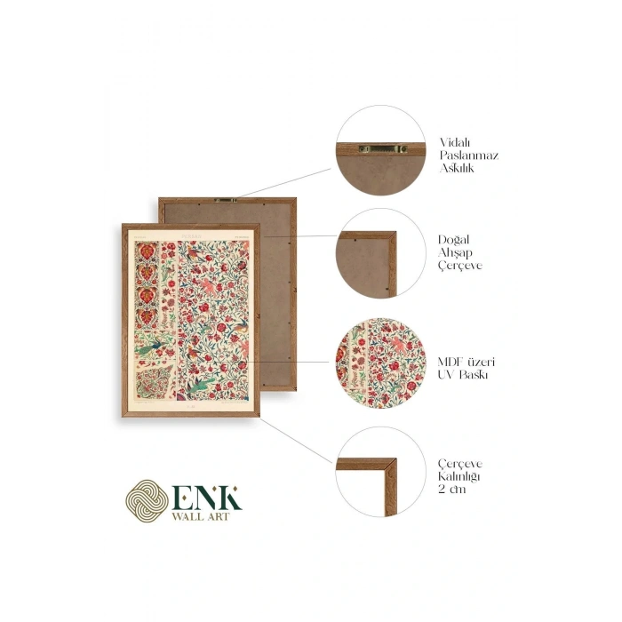 Desen Ahşap Çerçeveli Tablo 23 x 30