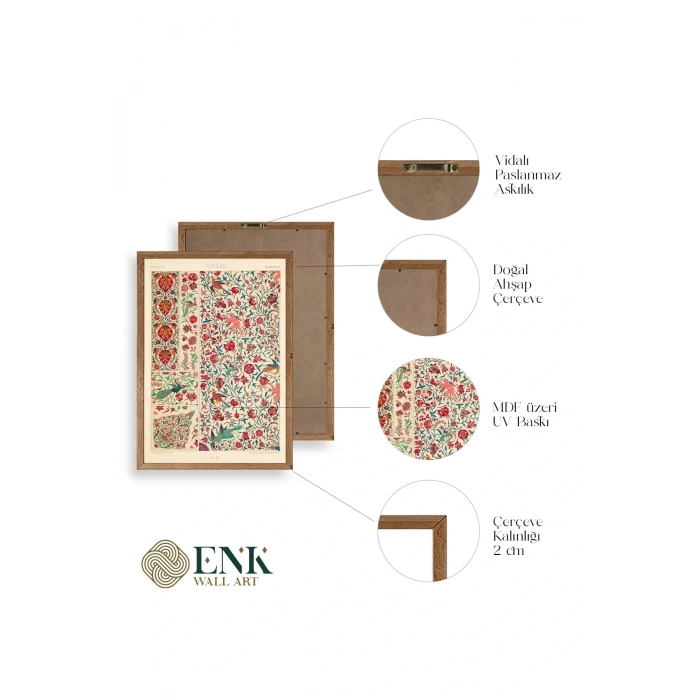 Desen Ahşap Çerçeveli Tablo 23 x 30