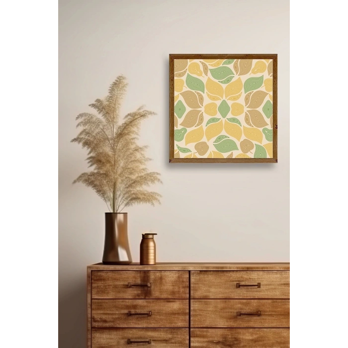 Desen Ahşap Çerçeveli Tablo 42 x 42