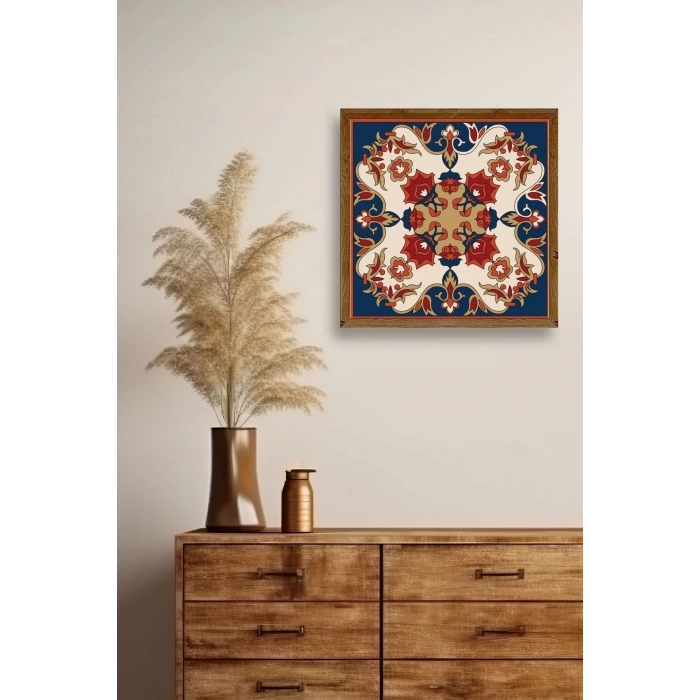 Desen Ahşap Çerçeveli Tablo 42 x 42