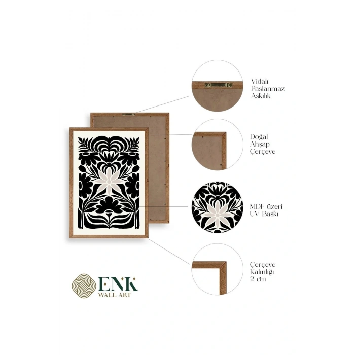 Desen Ahşap Çerçeveli Tablo 50 x 70
