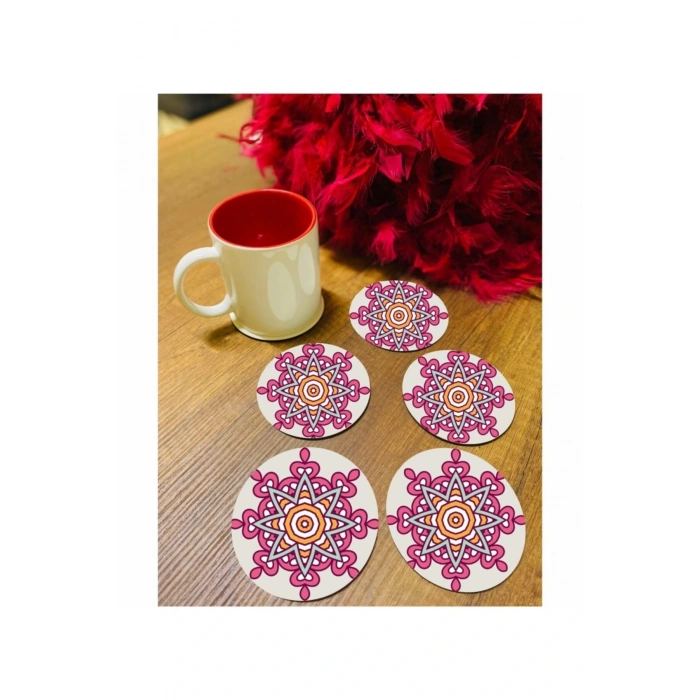 Desenli Bardak Altlığı