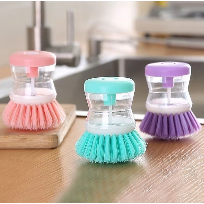 Dishwashing Brush with Detergent Compartment