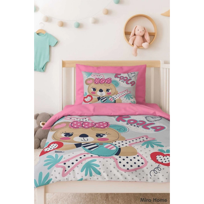 Dijital Baskılı 3d Pamuklu Yenidoğan Bebek Nevresim Takımı Baby Koala