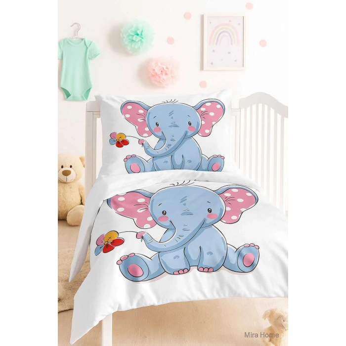Цифровая печать 3D детского белья Cute Elephant из хлопка для новорожденных