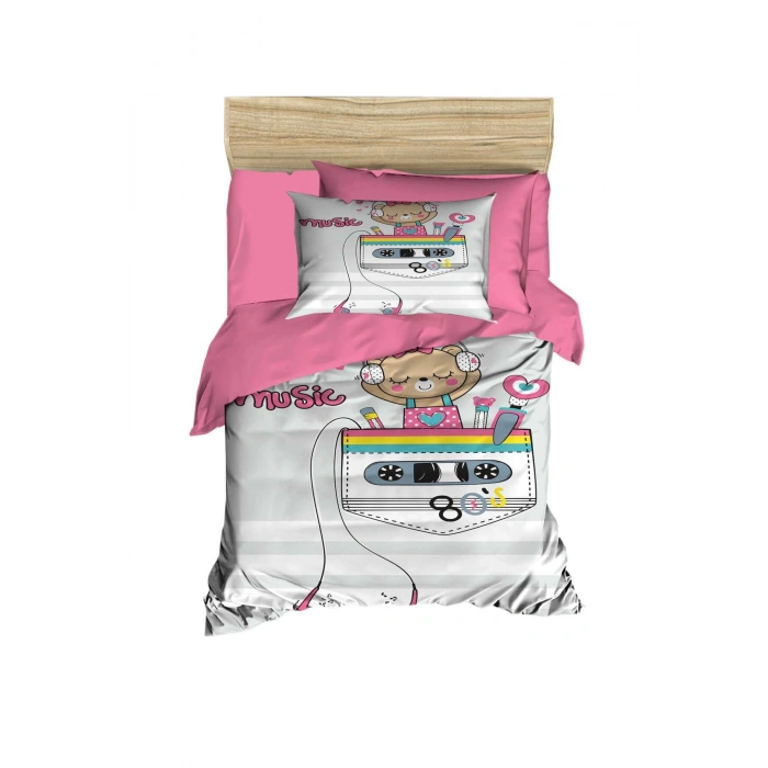 Dijital Baskılı 3d Pamuklu Yenidoğan Bebek Nevresim Takımı Enjoy Music