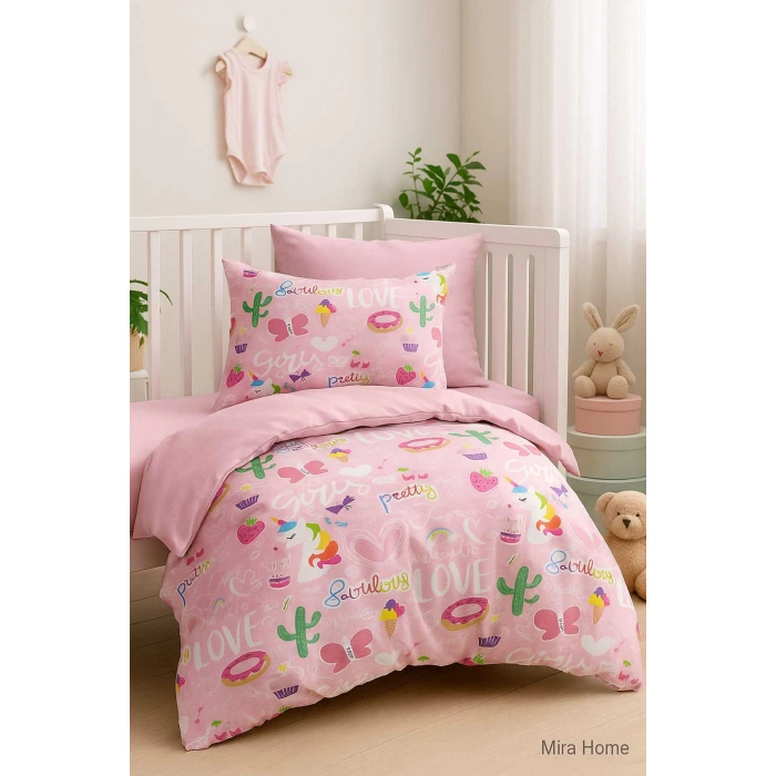 Цифровая печать 3D хлопкового новорожденного белья для девочки