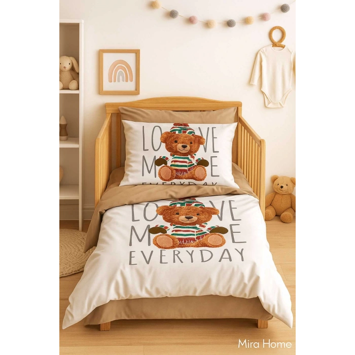 Digital Printed 3D Cotton Newborn Baby Bedding Set Love Me Everyday