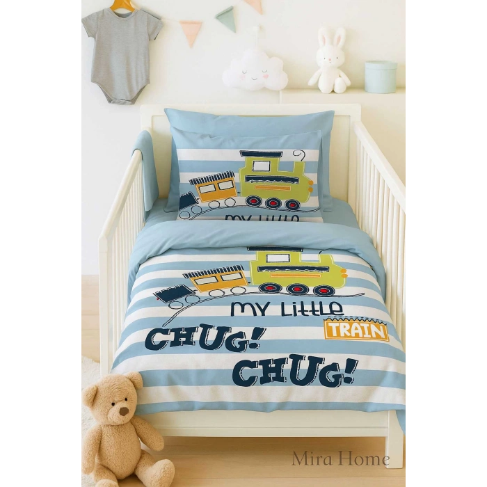 اللحاف الجديد للرضع القطني ثلاثي الأبعاد المطبوع ركاب القطار الصغير لي