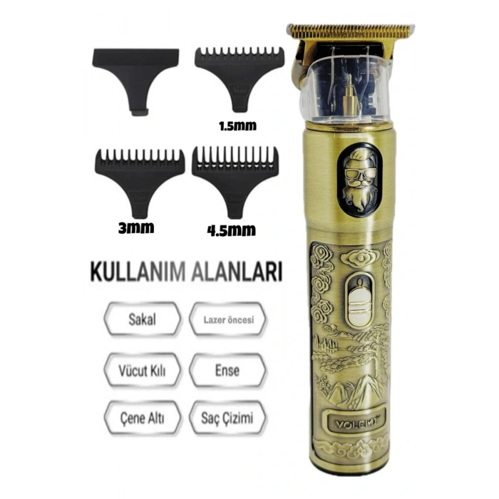 Dijital Göstergeli Saç Sakal Tıraş Makinesi - Sıfıra Yakın - IP-1949 (5365)