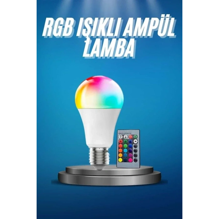 Dinamik Renkli Led Ampul E27 10 Watt Beyaz Lamba