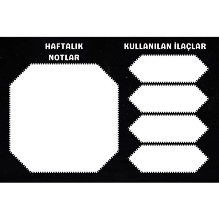 Diyabet Ölçüm Takip Çizelgesi Defteri A Kalite Özel Tasarım 3 Aylık A5 Siyah-beyaz