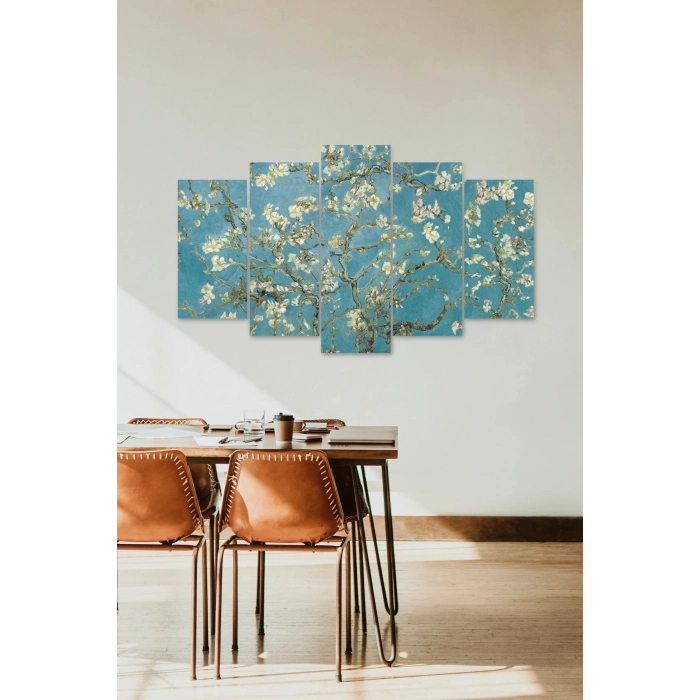 Doğa Çiçekler 5 Parçalı Mdf Tablo 60 x 100