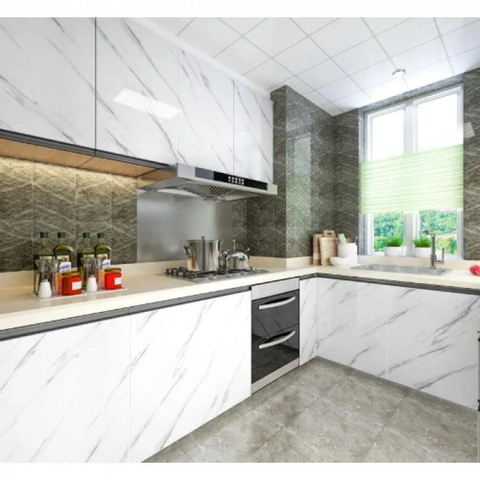 Natural Marble Patterned Adhesive Countertop Foil 5M