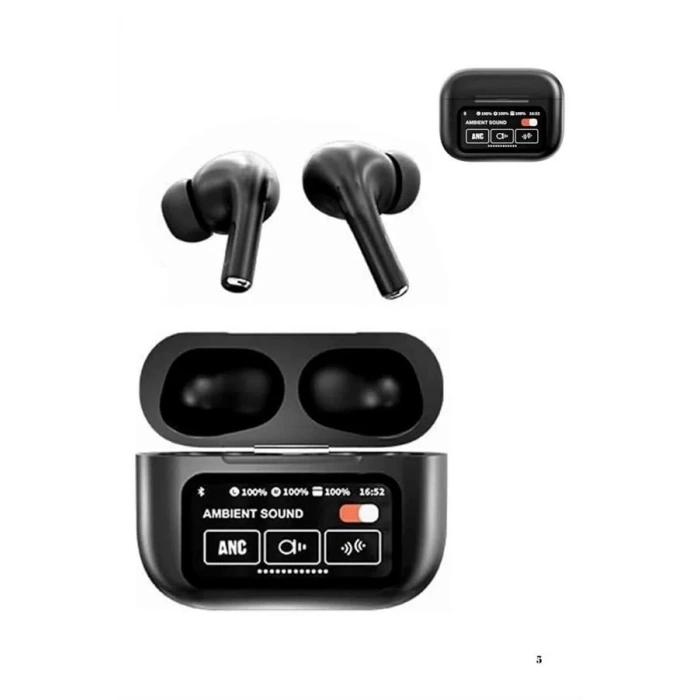 Dokunmatik Ekranlı Bluetooth Kulaklık 1 Adet Siyah