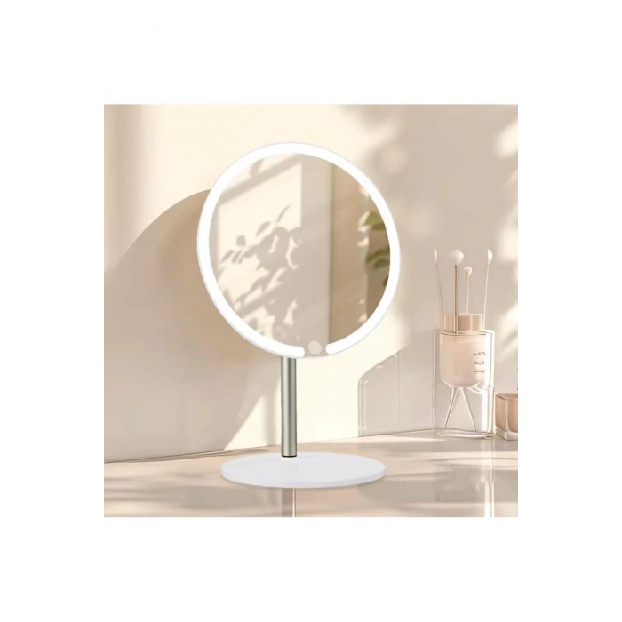 Dokunmatik led ışıklı yuvarlak 180° ayarlanabilir 3 farklı renk LED MASA AYNASI