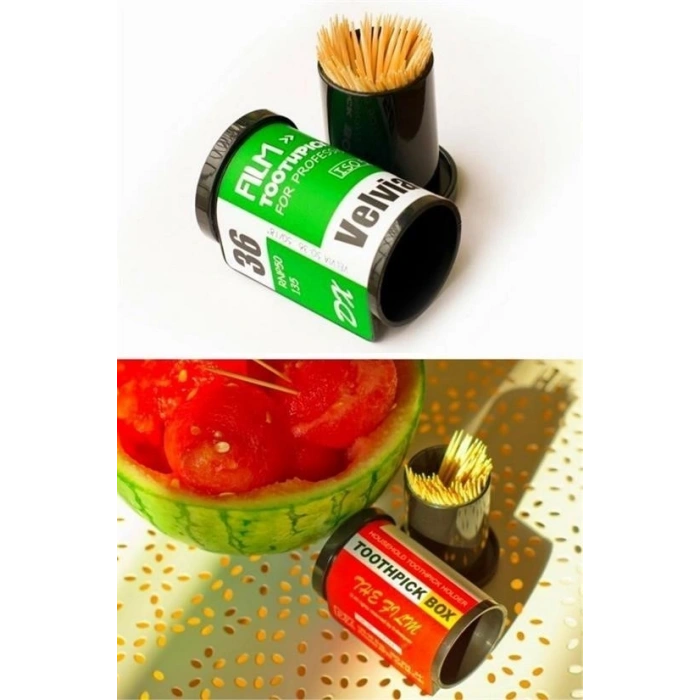 Rectangular Photo Film Shaped Toothpick Holder Toothpick Storage Box