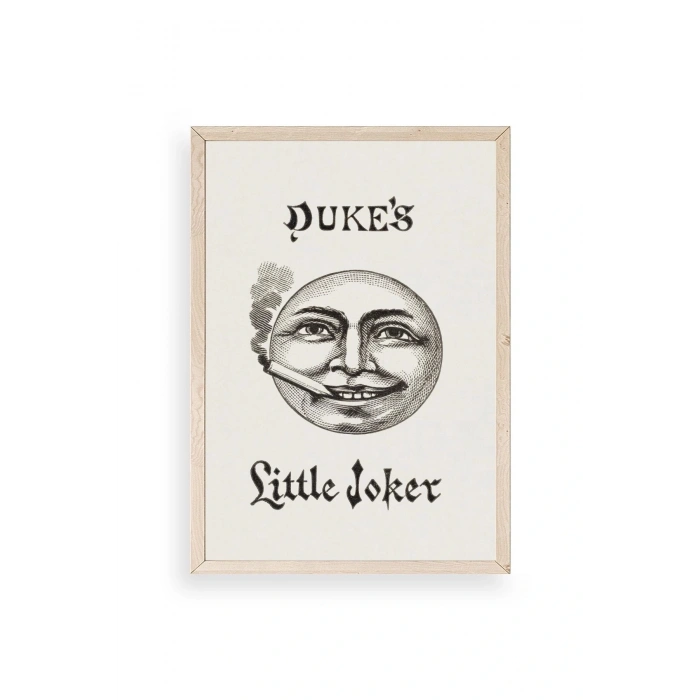 Dukes Little Joker Ahşap Çerçeveli Tablo 23 x 30