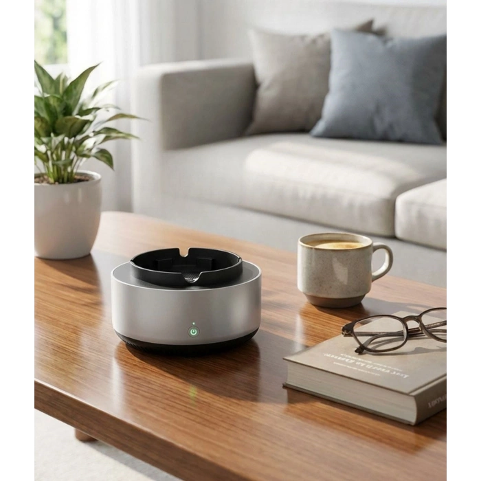 Dumanı İçine Çeken Akıllı Kül Tablası – Kokusuz, Filtreli ve Otomatik Duman Emici Küllük