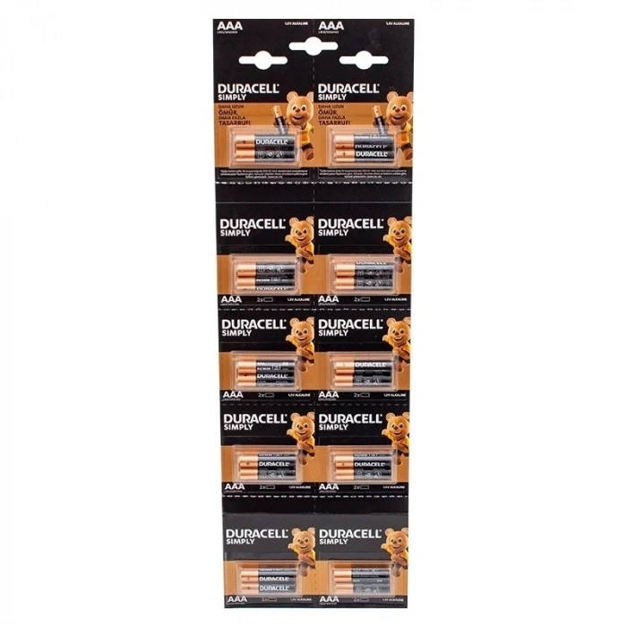 Duracell 1.5v İnce Aaa 20li Pil Lr03/mn20