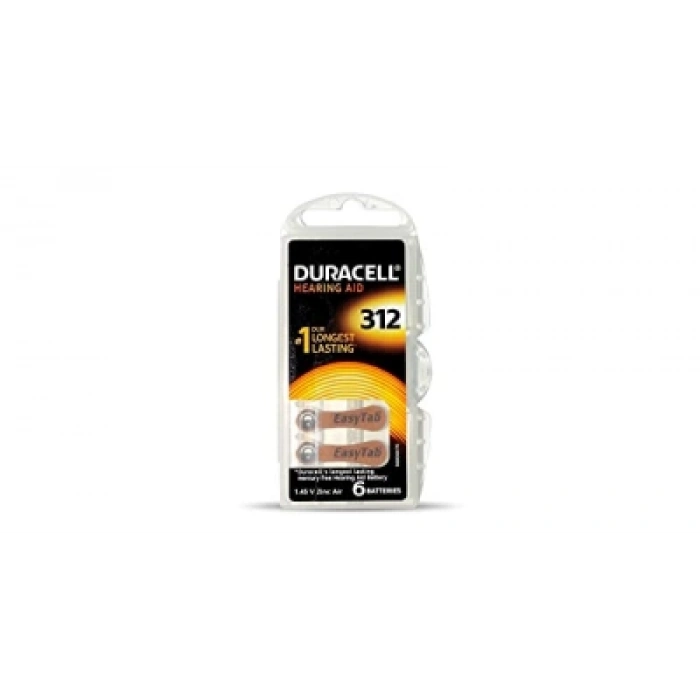 DURACELL 312 İŞİTME CİHAZ KULAK PİLİ 6 PARÇA  KUTU (5365)