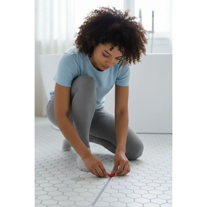 Durukar® 0.5 cm Kalınlık Gümüş Renk Fayans Arası Dekoratif Şerit Bandı – 50 Metre Uzunluk, Banyo ve Derz Arası Suya Dayanıklı Estetik Dekorasyon Bandı