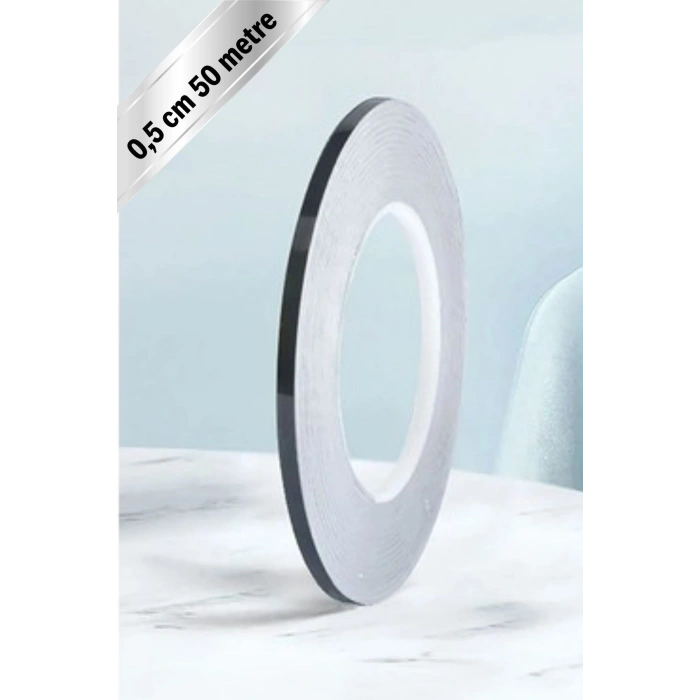 Durukar® 0.5 cm Kalınlık Gümüş Renk Fayans Arası Dekoratif Şerit Bandı – 50 Metre Uzunluk, Banyo ve Derz Arası Suya Dayanıklı Estetik Dekorasyon Bandı