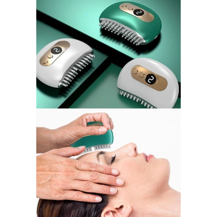 Durukar® 1 Adet Akıllı Elektrik Akımlı EMS Titreşimli Masaj Tarağı Kademeli Yüz Masaj Aleti Aparatı