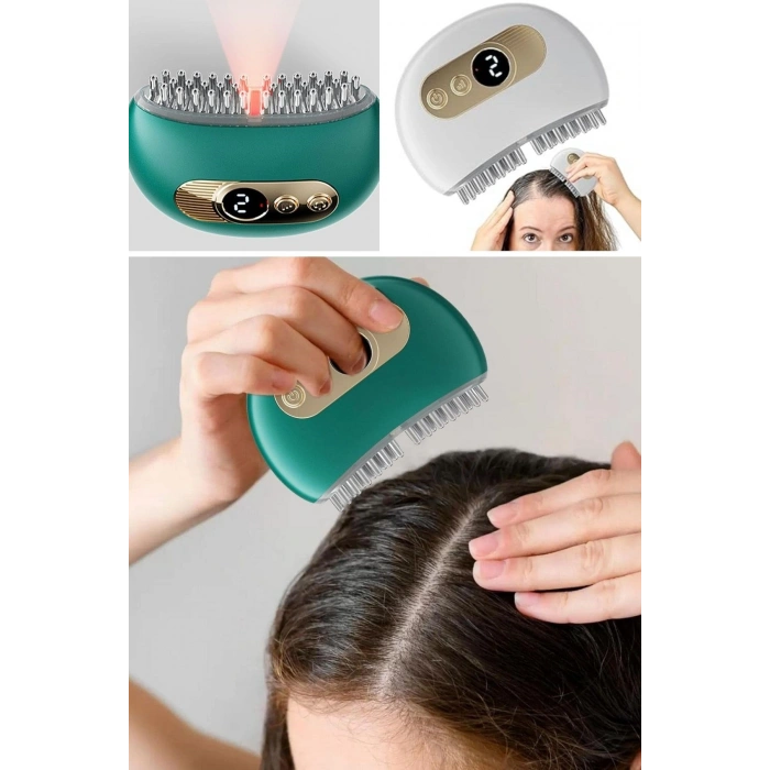 Durukar® 1 Adet Akıllı Elektrik Akımlı EMS Titreşimli Masaj Tarağı Kademeli Yüz Masaj Aleti Aparatı