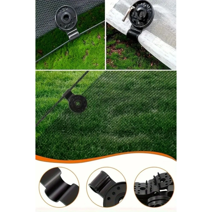 Durukar® 10 Adet Güneşlik Filesi Sabitleme Klipsleri, Gölgelik Bezi ve Brandalar İçin Dayanıklı Plastik Kelepçe Kancaları