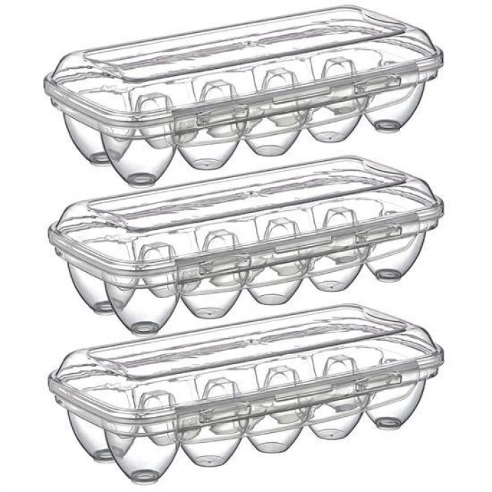 Durukar® 10 Compartment Lockable Lid Egg Storage Box YU110
