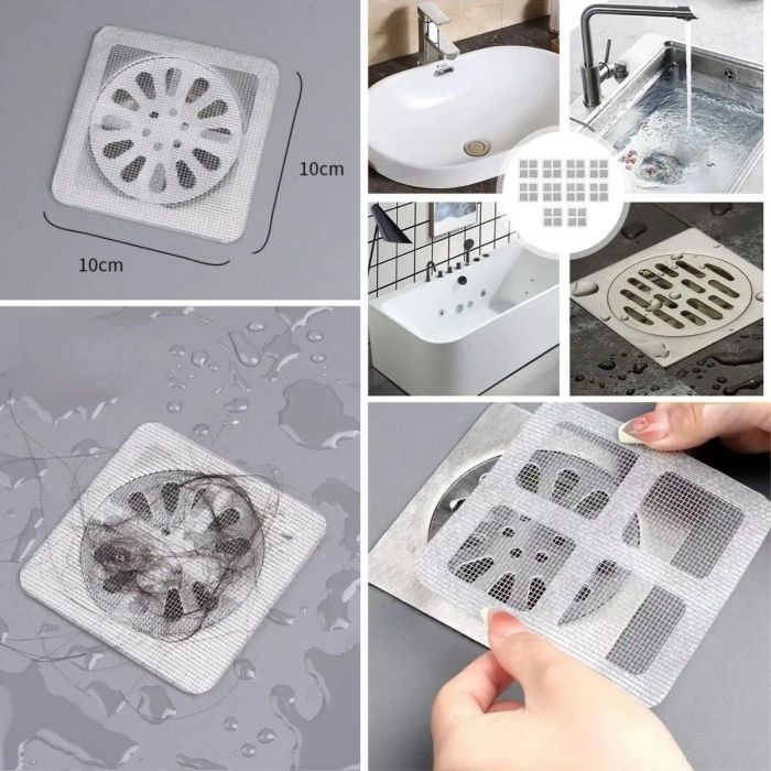 Durukar® Set of 10 Bathroom and Kitchen Sink Odor Preventer and Pest Insect Preventer Drain Filter
