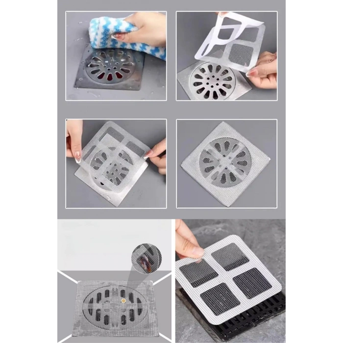 Durukar® Set of 10 Bathroom and Kitchen Sink Odor Preventer and Pest Insect Preventer Drain Filter