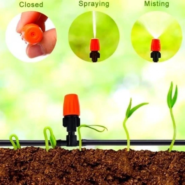 Durukar® 10 Metre Bahçe Damlama Sulama Sistemi Seti Hortum ve Ek Parçaları