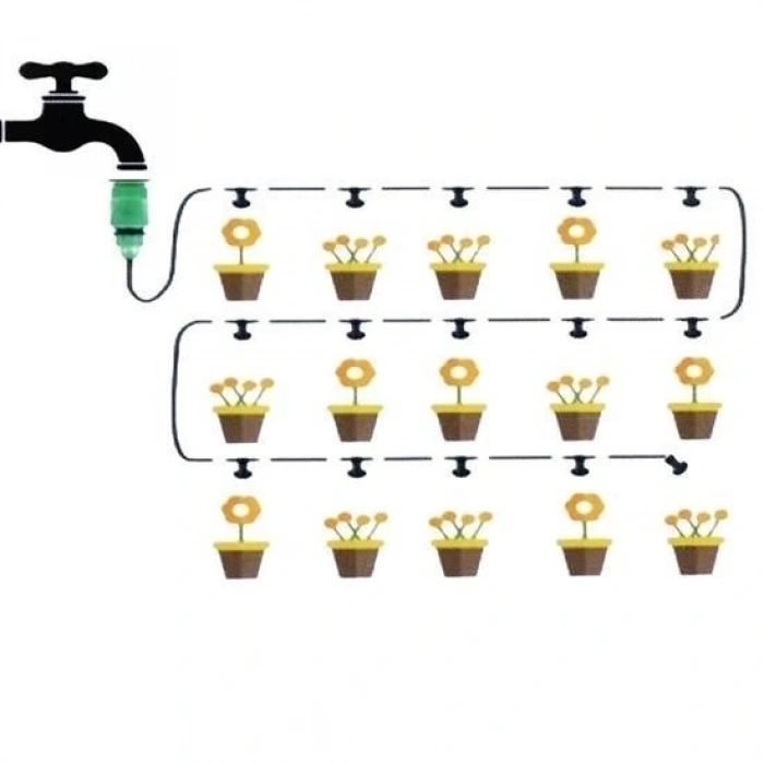 Durukar® 10 Metre Kendin Yap Balkon Veranda Çardak Kamelya Sulama Serinletme ve Nemlendirme Sistemi