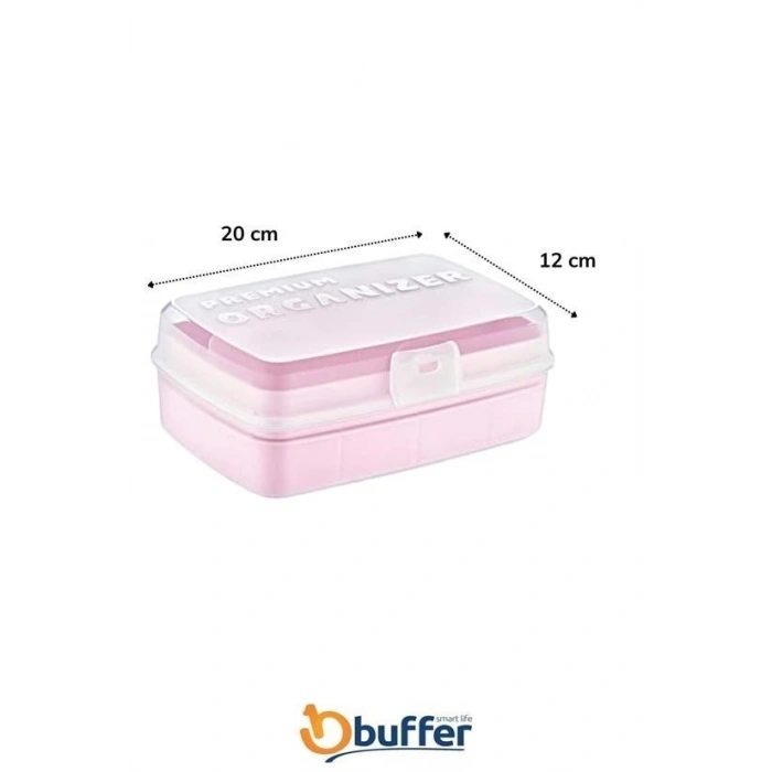 Durukar® 12 Compartment Multi-Purpose Jewelry Hairpin Box Sewing Box Lidded Organizer Box Compartment Box