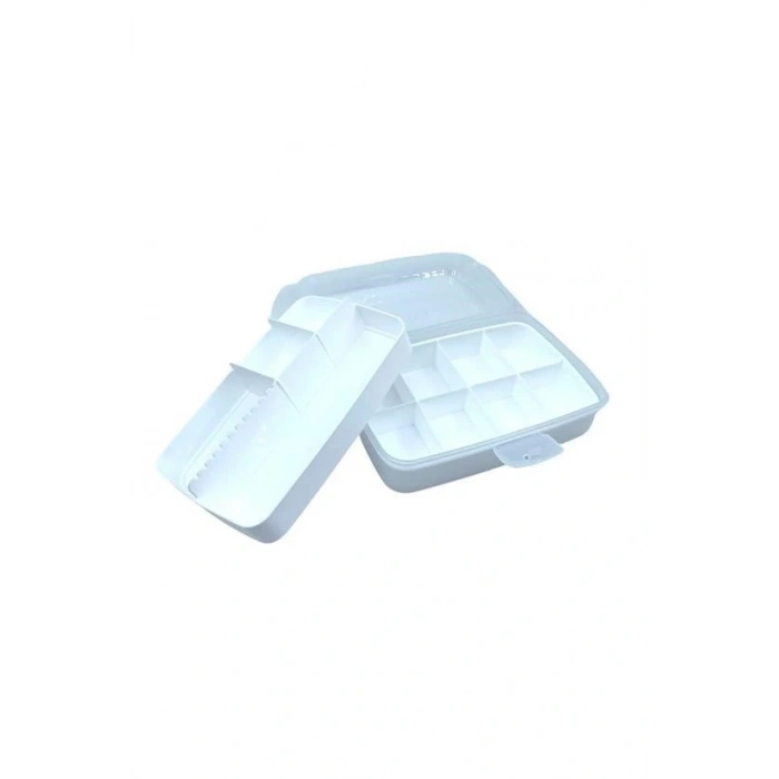 Durukar® 12 Bölmeli Çok Amaçlı Takı Toka Kutusu Dikiş Kutusu Kapaklı Organizer Kutusu Bölmeli Kutu