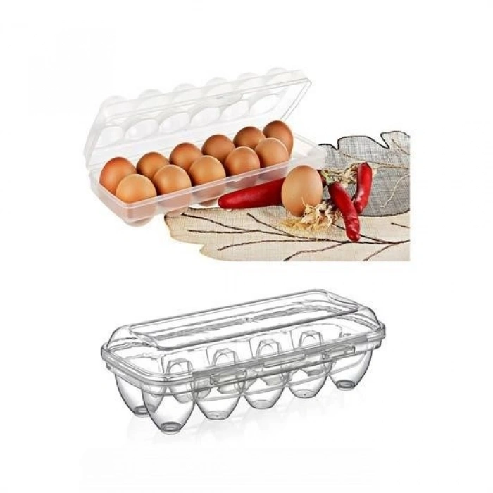 Durukar® 12 Transparent Lid Lockable Egg Storage Container Box Apparatus