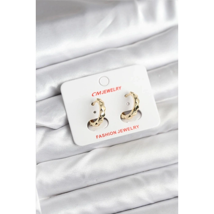 Durukar® 14K Gold Renk Kaplama CM Kadın Küpe