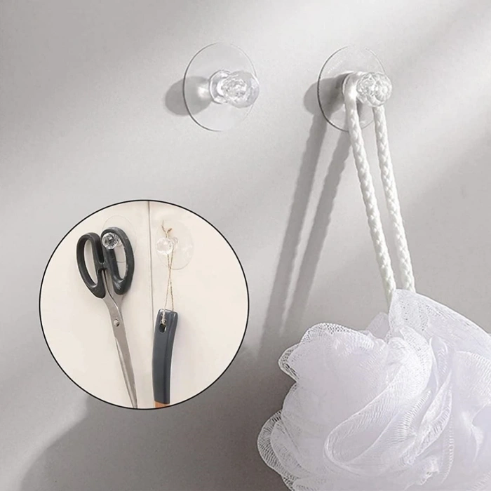 Durukar® 2 Adet Kristal Kendiliğinden Güçlü Yapışkanlı Kulp Askısı Tutma Kolu