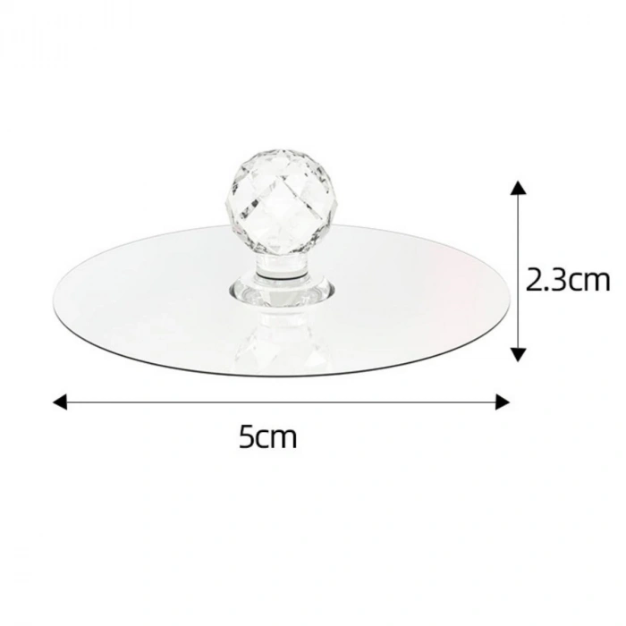 Durukar® 2 Adet Kristal Kendiliğinden Güçlü Yapışkanlı Kulp Askısı Tutma Kolu