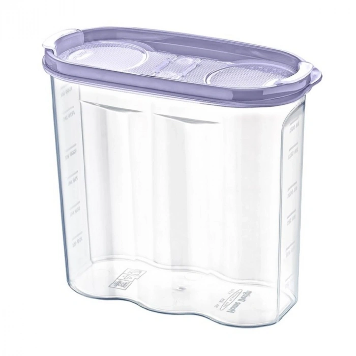 Durukar® 2 Kapaklı Ölçekli Erzak Kuru Gıda Saklama Kutusu Kabı - 1,7 Litre - SA935