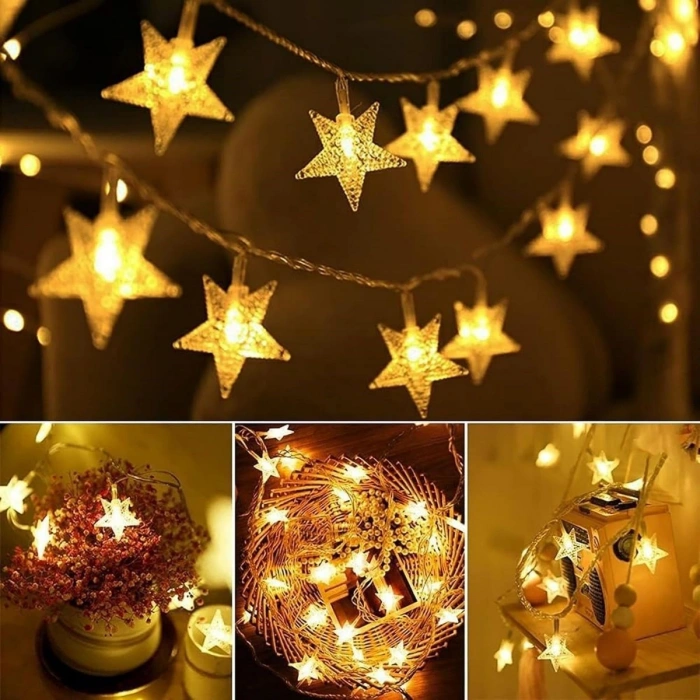 Durukar® 20 Piece Mini Star LED 5 Meter Daylight Color Decorative LED