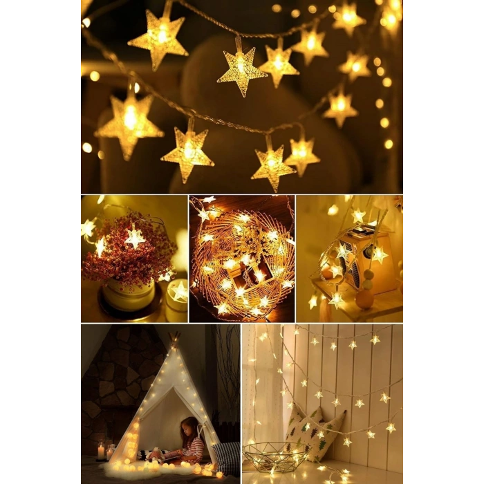 Durukar® 20 Piece Mini Star LED 5 Meter Daylight Color Decorative LED