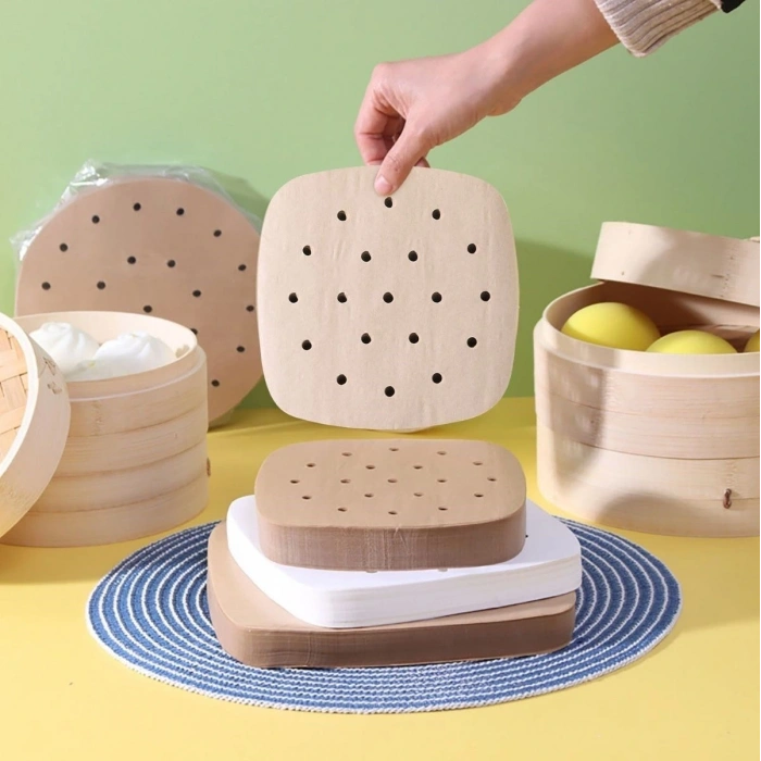 Durukar® 250 Adet Air Fryer Pişirme Kağıdı Tek Kullanımlık Hava Fritöz Yağ Geçirmez Yapışmaz Gıda Pişirme Kağıdı Delikli Kare Model