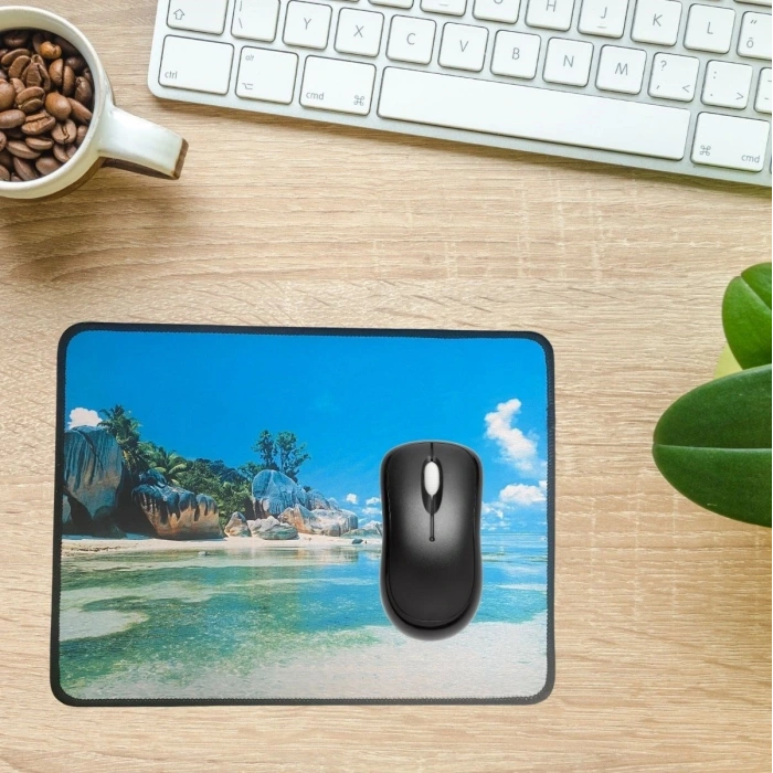 Durukar® 25x32 cm Küçük Boy Mouse Pad Manzara Ada