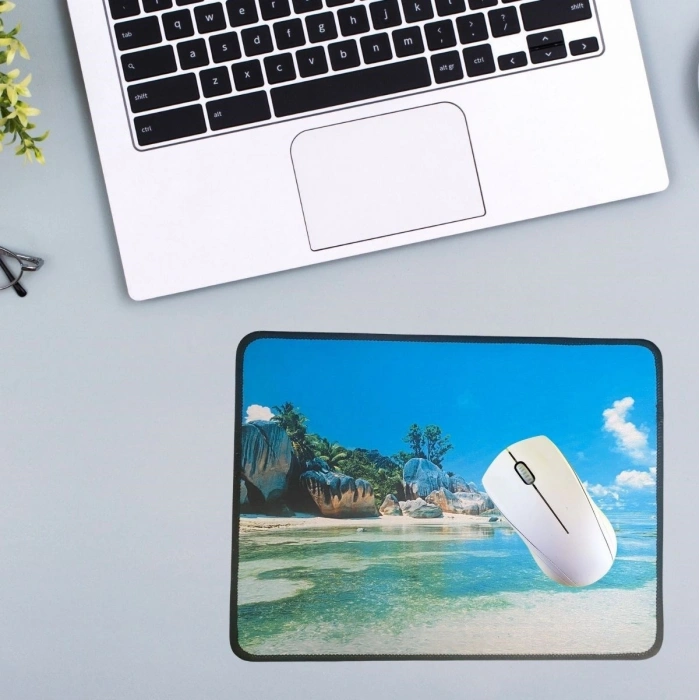 Durukar® 25x32 cm Küçük Boy Mouse Pad Manzara Ada