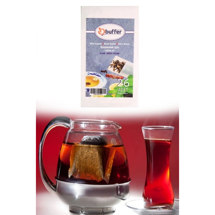 Durukar® 26 Adet Pratik Kullan At Çay,Bitki Çayı,Filtre Kahve Demleme Poşeti Süzgeci