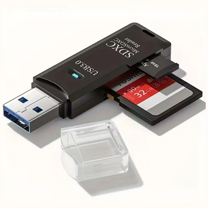Durukar® 2in1 Usb 3.0 Micro Sd Hafıza Kartı - Tf Kart Okuyucu Hub Adaptör Veri Aktarıcı